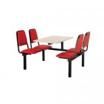 Upholstered fixed canteen table and chairs 416530