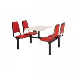 Upholstered fixed canteen table and chairs 416533