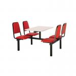 Upholstered fixed canteen table and chairs 416533