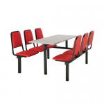 Upholstered fixed canteen table and chairs 416534