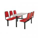 Upholstered fixed canteen table and chairs 416537