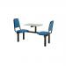 Upholstered fixed canteen table and chairs 416540