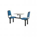 Upholstered fixed canteen table and chairs 416540