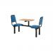 Upholstered fixed canteen table and chairs 416541