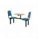 Upholstered fixed canteen table and chairs 416541