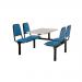 Upholstered fixed canteen table and chairs 416543