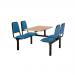 Upholstered fixed canteen table and chairs 416544