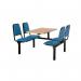 Upholstered fixed canteen table and chairs 416544