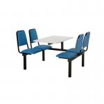 Upholstered fixed canteen table and chairs 416545