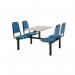 Upholstered fixed canteen table and chairs 416546