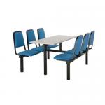 Upholstered fixed canteen table and chairs 416552