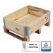 This picture features wooden pallet collars by Slingsby Pallets. The collars are neatly stacked on top of each other and appear sturdy and durable. The natural wood color adds to their rustic look. These collars are perfect for organizing and storing various items in warehouses or construction sites.