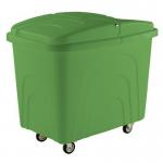 Slingsby robust rim tapered plastic container trucks, with lids 416856