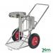 Steel street cleaning trolley, puncture proof tyred wheels 416922