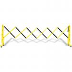 Flexmaster Expanding Barrier,plastic in Yellowblack Extending to 3.4 m 417039