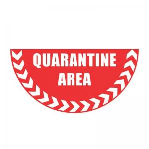 Quarantine Area Half Circle Floor Marker 417104