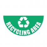 Recycling Areahalf Circle Floor Marker 417109