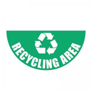 Recycling Area Half Circle Floor Marker 417109