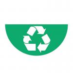 Recycling Symbolhalf Circle Floor Marker 417113