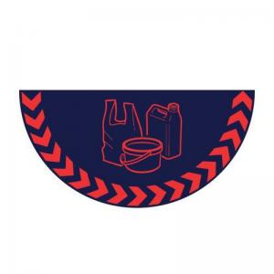 Plastic Symbol Half Circle Floor Marker 417116
