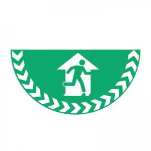 Fire Exit Symbol Half Circle Floor Marker 417118