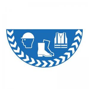 Ppe Symbol Half Circle Floor Marker 417121