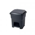 Pedal bin with silent closing lid, Black 35L 417342