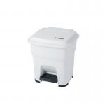 Pedal bin with silent closing lid, White 35L 417343