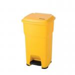 Pedal bin with silent closing lid. Yellow 60L 417344