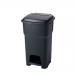 Pedal bin with silent closing lid, Black 60L 417345