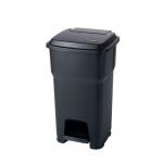 Pedal bin with silent closing lid, Black 60L 417345