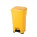 Pedal bin with silent closing lid, Yellow 85L 417347