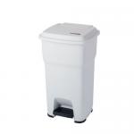 Pedal bin with silent closing lid, White 85L 417349