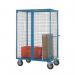 Heavy duty distribution trolley, with 2 steel shelves 417426