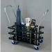 Oxygen cylinder trolley for 14 x 100mm dia. bottles 417580