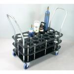 Oxygen cylinder trolley for 26 x 100mm dia. bottles 417583