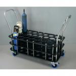 Oxygen cylinder trolley for 30 x 100mm dia. bottles 417584