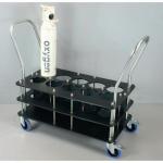 Oxygen cylinder trolleys for 140mm dia. bottles 417587