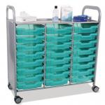 Gratnells antimicrobial storage trolley with trays 417865