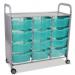 Gratnells antimicrobial storage trolley with trays 417868