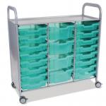 Gratnells antimicrobial storage trolley with trays 417869