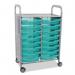 Gratnells antimicrobial storage trolley with trays 417872