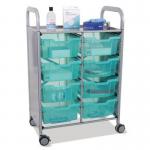 Gratnells antimicrobial storage trolley with trays 417873