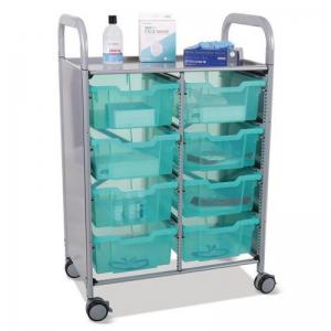 Gratnells antimicrobial storage trolley with trays 417874