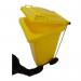 Pedal operated wheelie bins, 80L Yellow 418108