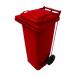 Pedal operated wheelie bins, 80L Red 418109