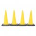 75 cm Coloured Dominatorcone - Yellow Pack of 4 418691