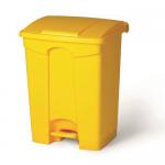 87L Waste Bin With Pedal Yellow 