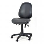 X 2 Chair with Lock Loaded Castorsupholstered in Anti-bacterial Vinyl - Black 418906