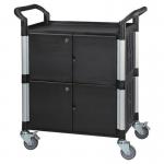 Plastic security shelf cabinet with lockable doors 419075